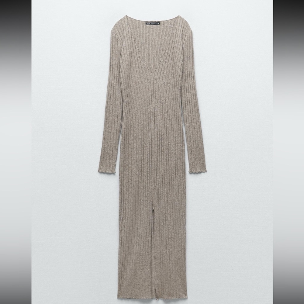 Zara Ribbed Soft Dress - Picture 2 of 5